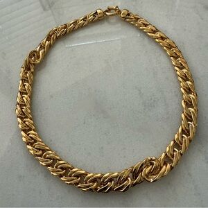 Gold-Tone Women's Chain Necklace - Classic Curb Link